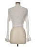 Assorted Brands 100% Linen Silver Long Sleeve Top Size M - photo 2