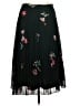 Ann Taylor 100% Polyester Floral Black Formal Skirt Size 10 - photo 1