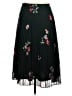 Ann Taylor 100% Polyester Floral Black Formal Skirt Size 10 - photo 2
