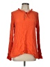 wonderly 100% Rayon Orange Long Sleeve Blouse Size L - photo 1