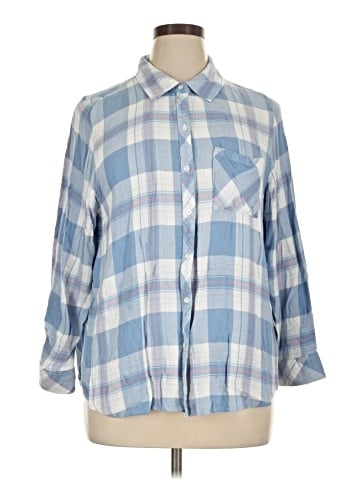 Well Worn 3/4 Sleeve Button-Down Shirt (view 1)