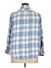 Well Worn 100% Viscose Plaid Blue 3/4 Sleeve Button-Down Shirt Size XL - photo 2