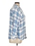Well Worn 100% Viscose Plaid Blue 3/4 Sleeve Button-Down Shirt Size XL - photo 4