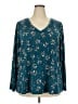 Lane Bryant Teal 3/4 Sleeve Blouse Size 18 - 20 Plus - photo 1