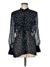 George 100% Polyester Polka Dots Black Long Sleeve Blouse Size M - photo 1