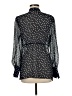 George 100% Polyester Polka Dots Black Long Sleeve Blouse Size M - photo 2