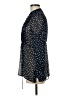 George 100% Polyester Polka Dots Black Long Sleeve Blouse Size M - photo 5