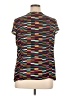 Worthington 100% Polyester Color Block Black Short Sleeve Blouse Size XL - photo 2