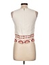 Code 100% Cotton Ivory Sleeveless Blouse Size 12 - photo 2