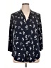 Charter Club Black 3/4 Sleeve Blouse Size XL - photo 1