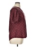 Unbranded Polka Dots Burgundy Short Sleeve Blouse Size XL - photo 4