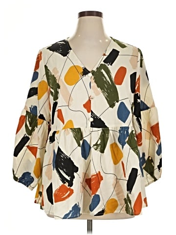 BLOOMCHIC 3/4 Sleeve Blouse (view 1)