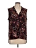 Bar III Burgundy Sleeveless Blouse Size L - photo 1
