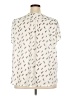 Fun2Fun 100% Polyester Print Ivory Short Sleeve Blouse Size 2X - photo 2