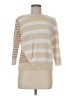 Tribal 100% Cotton Stripes Tan Pullover Sweater Size M - photo 1