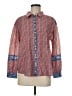 Purejill Paisley Orange Long Sleeve Button-Down Shirt Size Med Petite - photo 1