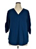 BLOOMCHIC 100% Polyester Blue 3/4 Sleeve T-Shirt Size 14 - 16 - photo 1
