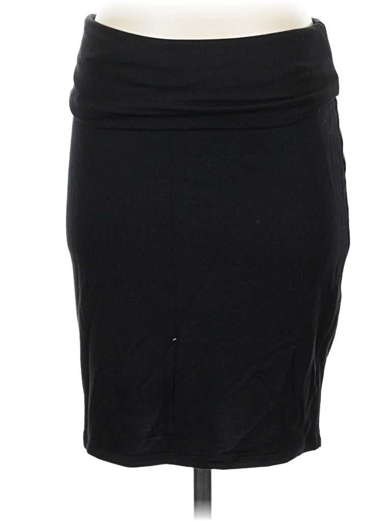 Bleusalt Casual Skirt: Black Solid Pattern Bottoms - Size 2