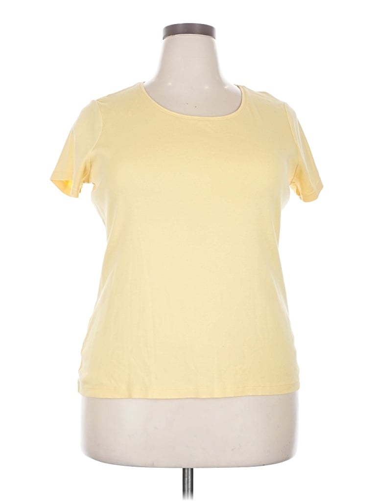 Pre-owned St. John's Bay Short Sleeve T-shirt In Yellow
