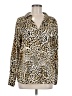 Maison d' Amelie Animal Print Gold Long Sleeve Blouse Size M - photo 1