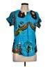 Assorted Brands Teal Short Sleeve Blouse Size L - photo 1