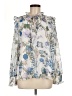 Halogen 100% Polyester Floral Ivory Long Sleeve Blouse Size M - photo 1