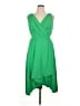 DKNY 100% Polyester Solid Green Cocktail Dress Size 14 - photo 1