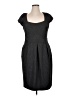 Kay Unger Chevron-herringbone Gray Cocktail Dress Size 16 - photo 1