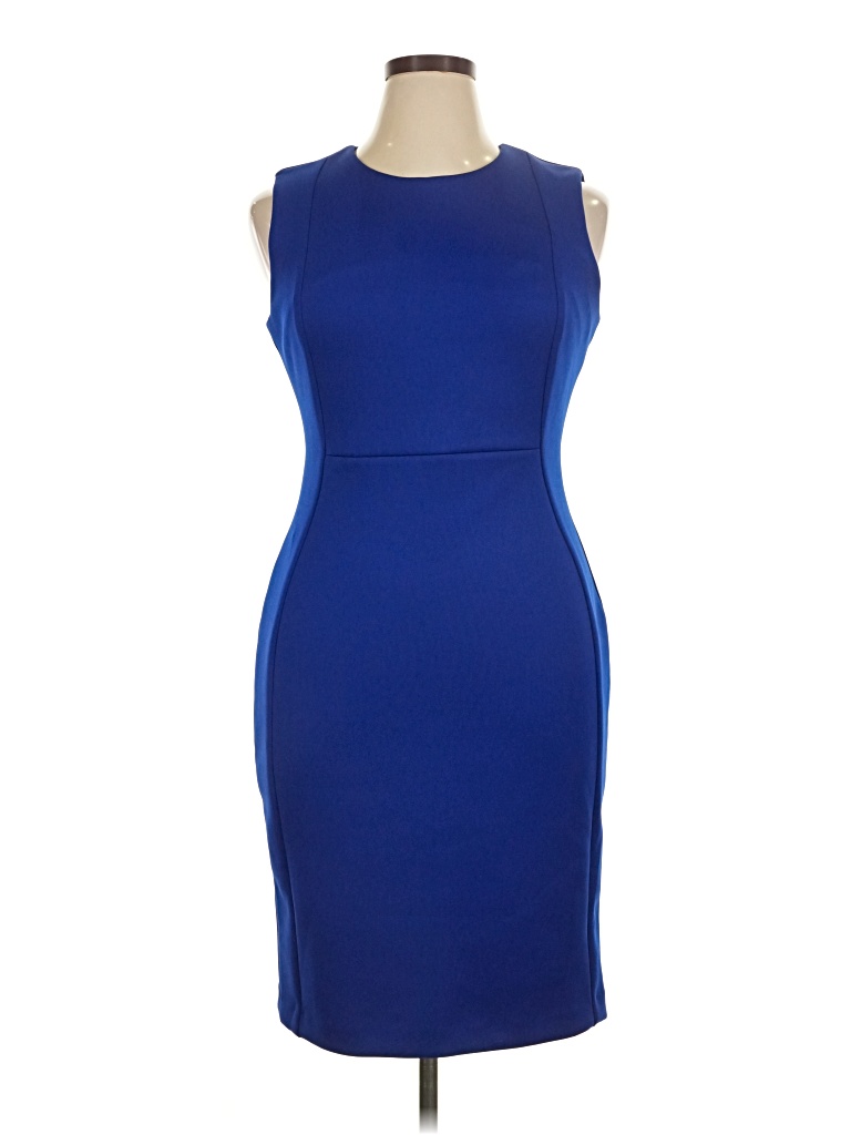Pre-owned Calvin Klein Cocktail Dress In Blue
