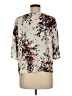 LUQ 100% Rayon Floral Ivory 3/4 Sleeve Blouse Size M - photo 2