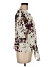 LUQ 100% Rayon Floral Ivory 3/4 Sleeve Blouse Size M - photo 4