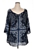 Westport 100% Polyester Blue 3/4 Sleeve Blouse Size XL - photo 1