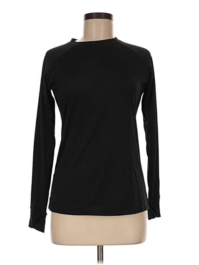 Pre-owned Cuddl Duds Long Sleeve T-shirt In Black