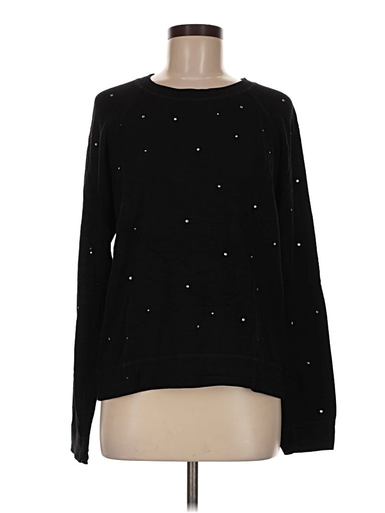 Pre-owned Monrow Pullover Sweater In Black