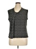 Jones Studio 100% Polyester Argyle Aztec Or Tribal Print Chevron-herringbone Paisley Black Sleeveless T-Shirt Size XL (petite) - photo 1