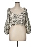 Express 100% Polyester Ivory 3/4 Sleeve Blouse Size XL - photo 1