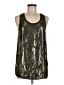 Sparkle & Fade 100% Polyester Green Sleeveless Blouse Size M - photo 1