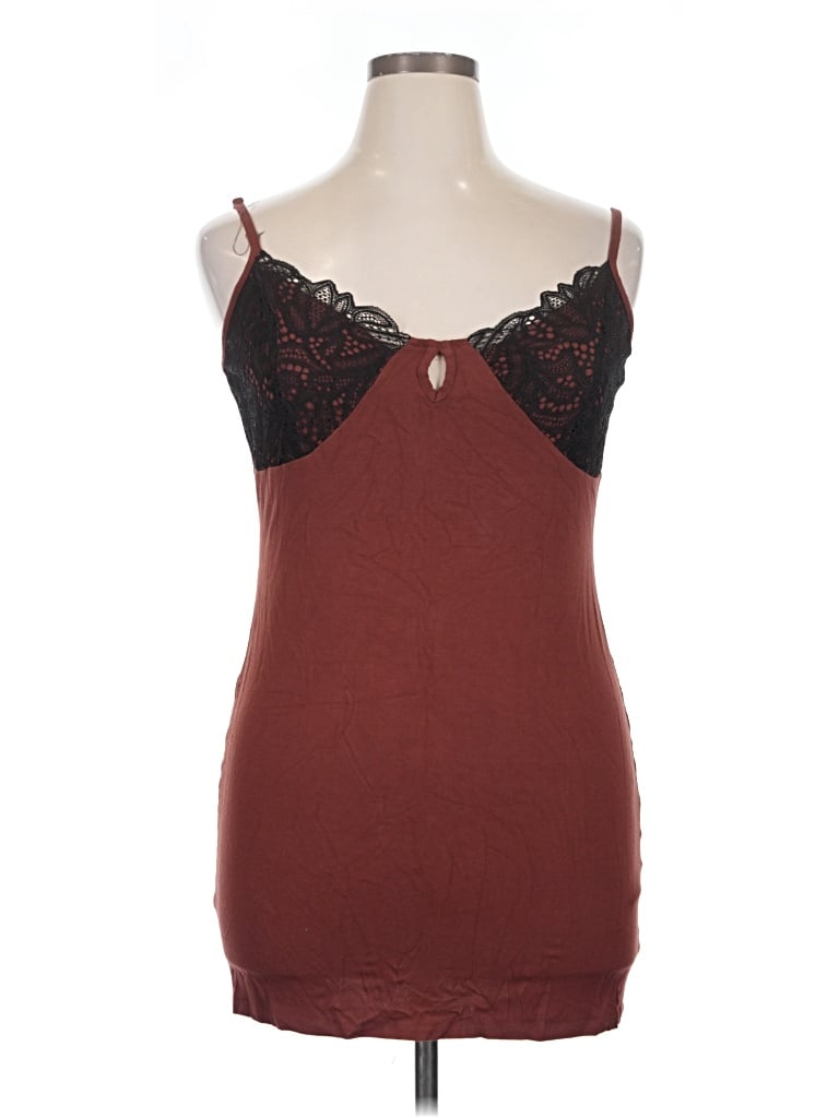 Pre-owned Asos Design Tank Top Burgundy Sweetheart Neckline Tops