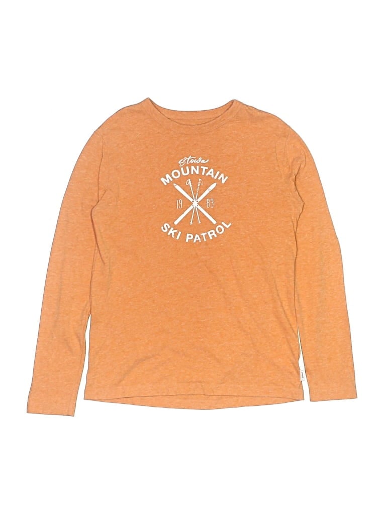 Pre-owned Crewcuts Outlet Kids' Long Sleeve T-shirt In Orange