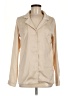 Unbranded 100% Polyester Solid Ivory Long Sleeve Blouse Size M - photo 1