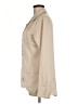 Unbranded 100% Polyester Solid Ivory Long Sleeve Blouse Size M - photo 5