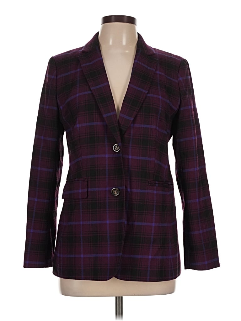 Pre-owned Ann Taylor Blazer Jacket In Purple