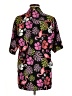 Lavish 100% Polyester Tropical Black Short Sleeve Blouse Size M - photo 2