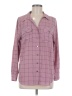 Adrienne Vittadini Plaid Pink Long Sleeve Blouse Size M - photo 1