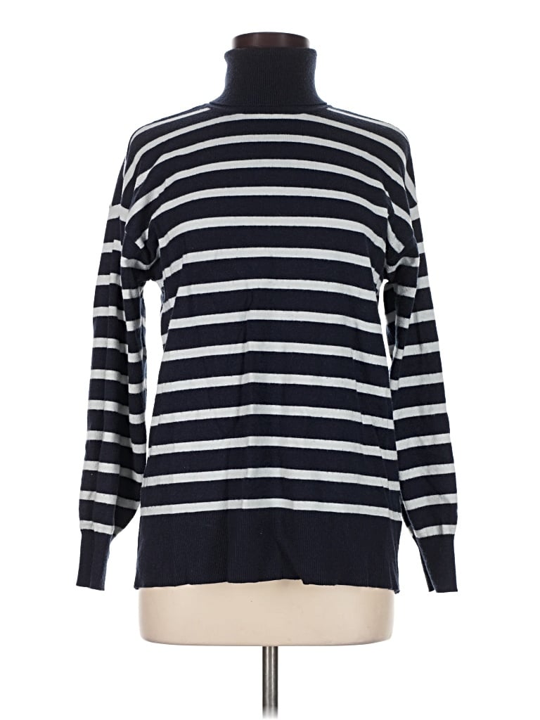 Pre-owned Free Assembly Turtleneck Sweater In Blue