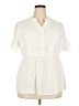 BLOOMCHIC 100% Cotton Ivory Short Sleeve Blouse Size 18 - 20 - photo 1