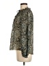 Rebecca Taylor Animal Print Silver Long Sleeve Blouse Size 8 - photo 5