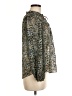 Rebecca Taylor Animal Print Silver Long Sleeve Blouse Size 8 - photo 4