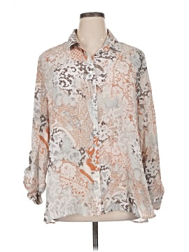 Tianello 3/4 Sleeve Silk Top (view 1)
