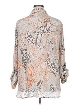 Tianello 3/4 Sleeve Silk Top (view 2)